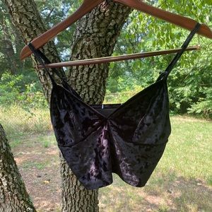 Velvet crop top